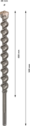 PRO SDS max-7 鑽頭,38x400x520 mm PRO SDS max-7 鑽頭,38x400x520 mm