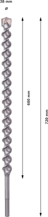 PRO SDS max-7 鑽頭,38x600x720 mm PRO SDS max-7 鑽頭,38x600x720 mm