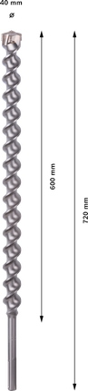 PRO SDS max-7 鑽頭,40x600x720 mm PRO SDS max-7 鑽頭,40x600x720 mm