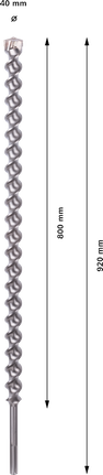 PRO SDS max-7 鑽頭,40x800x920 mm PRO SDS max-7 鑽頭,40x800x920 mm