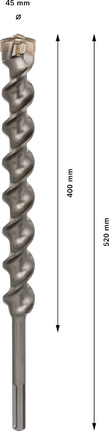 PRO SDS max-7 鑽頭,45x400x520 mm PRO SDS max-7 鑽頭,45x400x520 mm