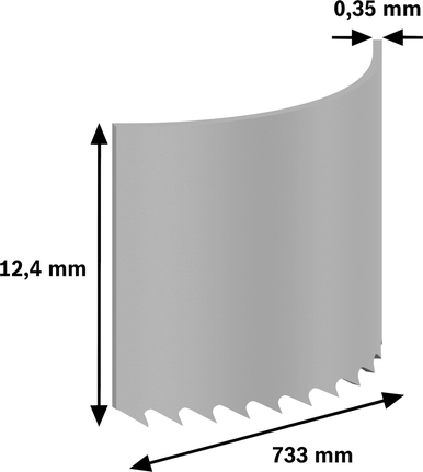 Bosch PRO CB281418 帶鋸條，長度 733 毫米。.