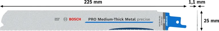Bosch PRO 中厚金屬精密 S1137BEF 刀片，225 毫米。.