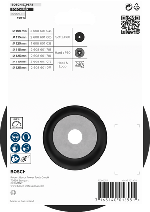Bosch軟背墊 125 毫米，適用於角磨機。
