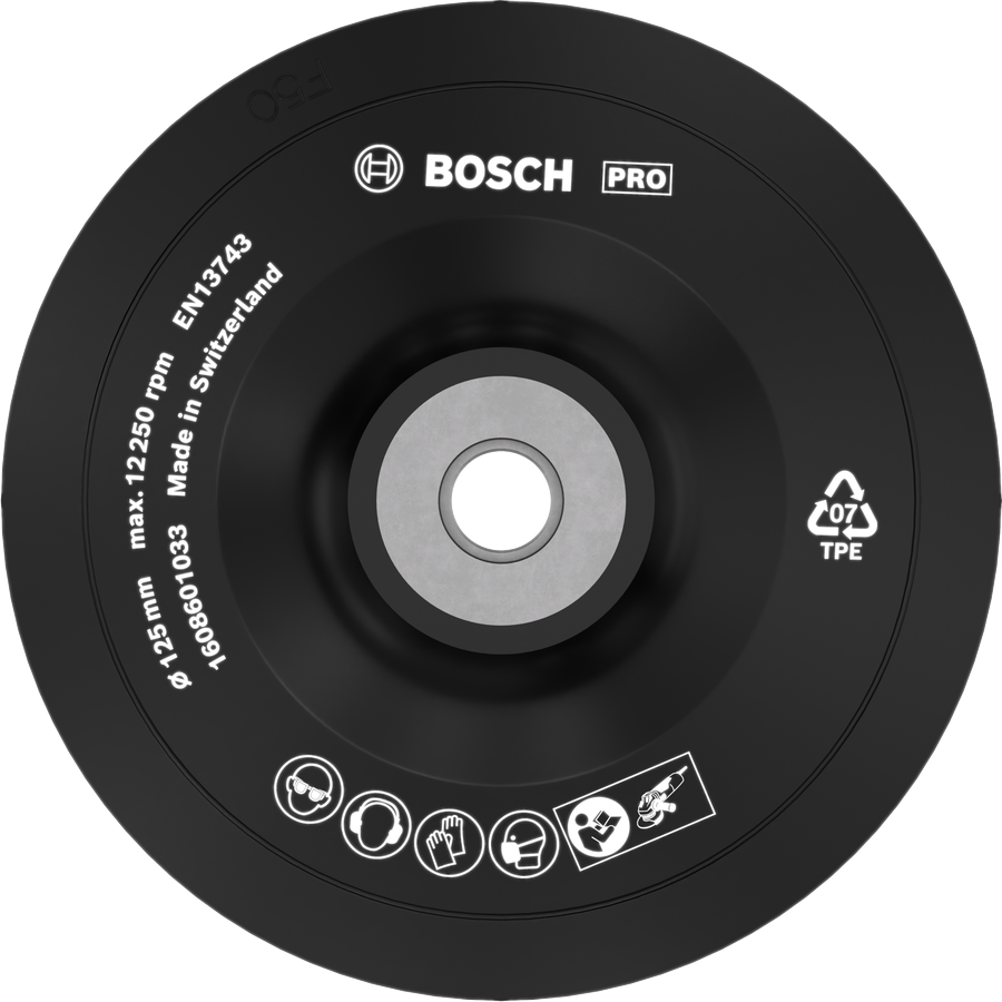 適用於角磨機的Bosch PRO Backing Pad Soft 125 毫米。.
