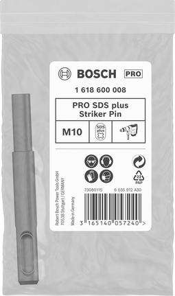PRO SDS plus 撞針鑽頭,M10,8.4 x 86 x 26 mm Bosch PRO SDS plus 撞針銷 M10 8.4 x 86 x 26 毫米。.