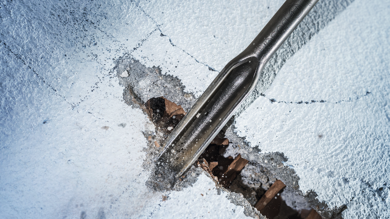 PRO SDS max 鋸齒鏜孔鑿刀,26 x 300 mm 鑿子鑿穿混凝土以進行拆除工作。