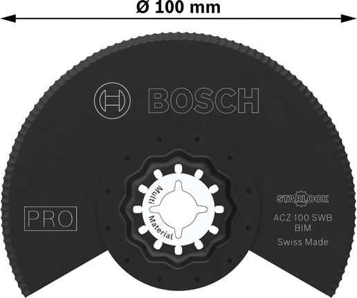 Bosch PRO ACZ 100 SWB 多功能刀片，直徑 100 毫米。.