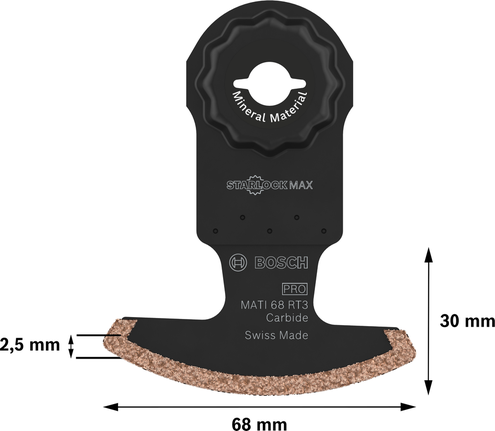 Bosch PRO MATI 68 RT3 多功能硬質合金刀片，68 毫米。.