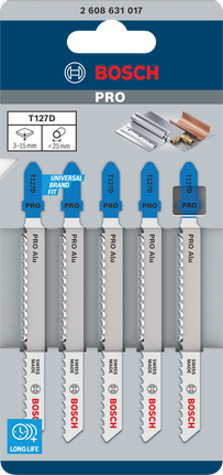 Bosch Alu T127D 曲線鋸刀片 100 mm 5 件.