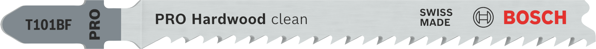Bosch PRO 硬木清潔 T101BF 曲線鋸刀片，適用於精細切割。.