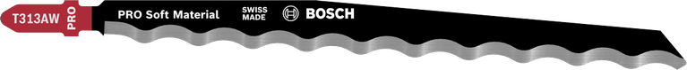 PRO Soft Material T313AW 線鋸片,152 mm,3 件 Bosch軟質材質 T313AW 曲線鋸刀片,鋸齒狀邊緣.
