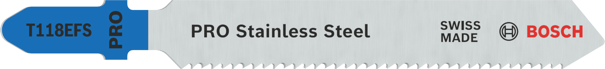 Bosch PRO 不鏽鋼 T118EFS 曲線鋸刀片，波浪形套裝。.