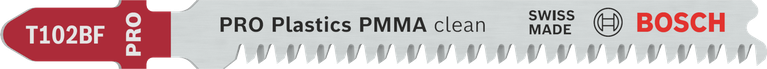 Bosch PRO Plastics PMMA 清潔 T102BF 曲線鋸刀片。.