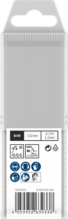 Bosch金屬管道型材 T321AF 曲線鋸鋸條 132 mm 25 件.