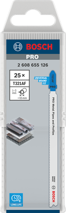 BoschT321AF 曲線鋸鋸條 132 毫米 25 件.
