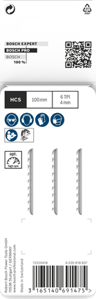 PRO Plastics PP 細緻切割款 T102D 線鋸片,100 mm,3 件 Bosch PRO Plastics PP clean T102D 100 公釐曲線鋸刀片 3 片。.