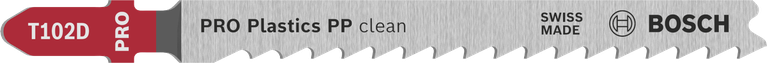 PRO Plastics PP 細緻切割款 T102D 線鋸片,100 mm,3 件 Bosch PRO Plastics PP clean T102D 曲線鋸刀片,磨齒。.