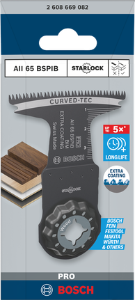 Bosch AII 65 BSPIB 多功能工具刀片 65×40 mm。.