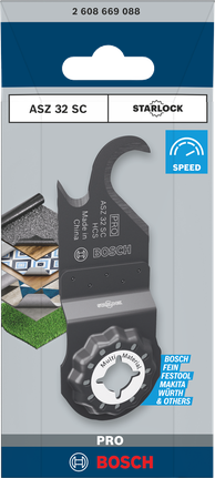 Bosch PRO ASZ 32 SC 多功能刀片 24 x 11 mm。.