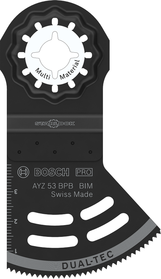Bosch AYZ 53 BPB 多工具刀片適用於多種材質。.