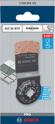 Bosch PRO AIZ 32 RT5 多功能刀片 2.5 x 32 mm。.
