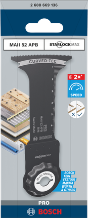 Bosch MAII 52 APB StarlockMax 多功能刀片 52×75 mm。.
