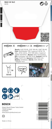 Bosch PRO MAII 32 SLC 多功能工具刀片 32×70 毫米.