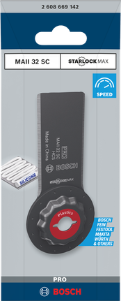 Bosch MAII 32 SC StarlockMax 多功能工具刀片 32×55mm。.