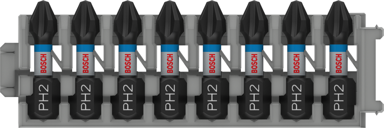 Bosch十字衝擊鑽頭 PH2 25 mm 8 件組。.