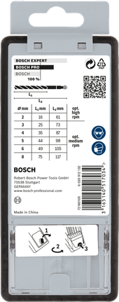 PRO Wood HSS 布拉德尖角鑽頭套組,7 件 Bosch PRO Wood HSS 麻花鑽頭套裝 7 件套.