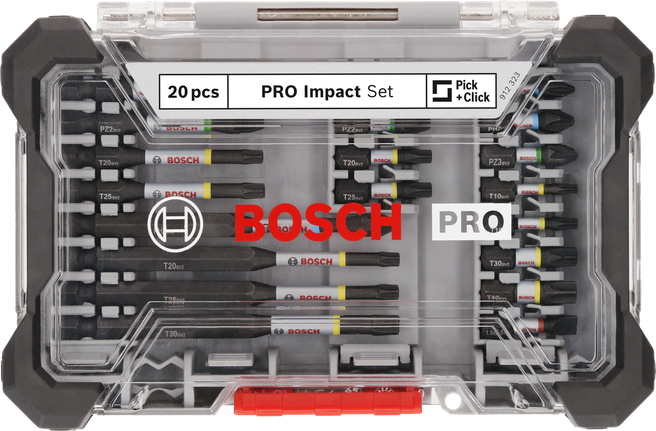 Bosch PRO 衝擊螺絲起子頭組 20 件。.
