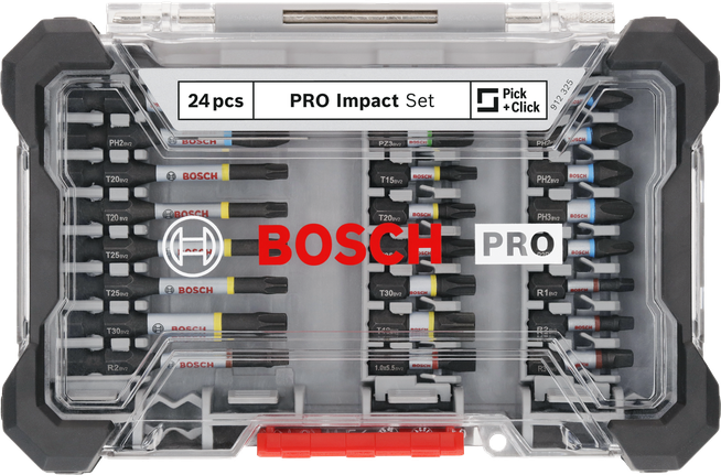 Bosch PRO 衝擊螺絲起子頭組 24 件。.