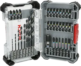 Bosch PRO Impact Metal Set，各種鑽頭和螺絲起子頭。.