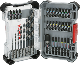 Bosch PRO Impact Metal Set，各種鑽頭和螺絲起子頭。
