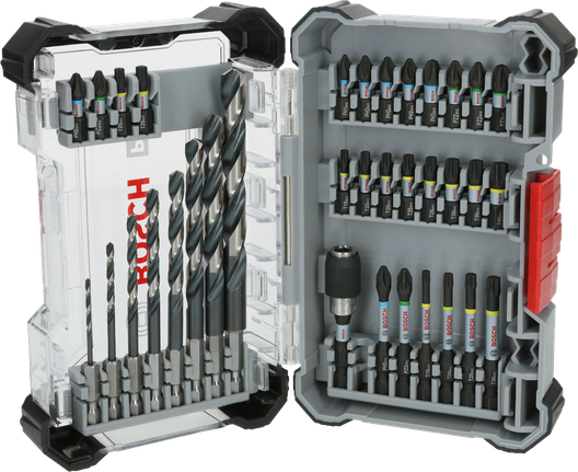 Bosch PRO Impact Metal Set，各種鑽頭和螺絲起子頭。.