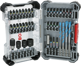 Bosch PRO Impact 混合套裝 40 件，包含鑽頭和鑽頭。