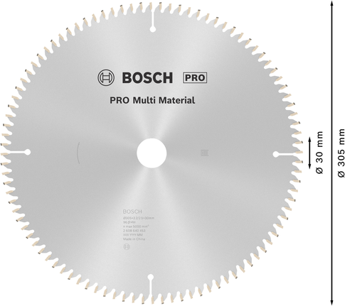 PRO Multi Material 圓鋸片,305 x 3.2 x 30 mm,T96 PRO Multi Material 圓鋸片,305 x 3.2 x 30 mm,T96