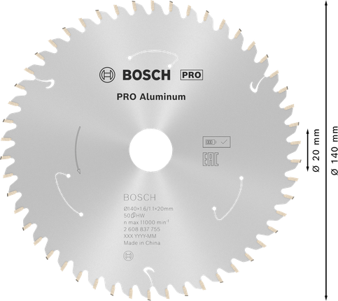 Bosch鋁製圓鋸片 140 mm 50 齒。.