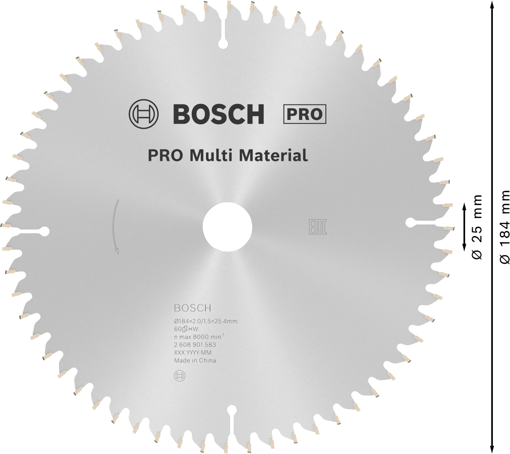PRO Multi Material 專業款充電式多材質圓鋸片