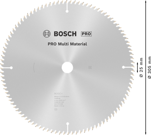 PRO Multi Material 圓鋸片,305 x 2.7 x 25.4 mm,T120 PRO Multi Material 圓鋸片,305 x 2.7 x 25.4 mm,T120