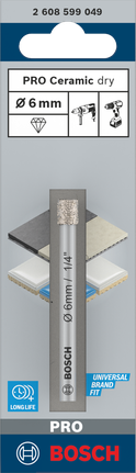 Bosch陶瓷乾式 6 毫米鑽頭.