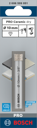 Bosch陶瓷乾式 10 mm 3/8 吋鑽頭.