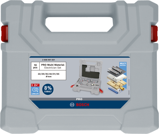 Bosch多材質孔鋸 Q-Lock 心軸套裝 10 件套.