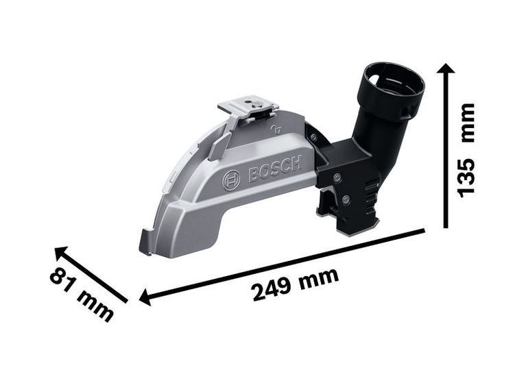 適用於大型角磨機的BoschGDE 180-CG 除塵防護罩。.