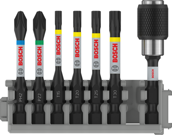 Bosch衝擊套裝，附快速更換鑽頭支架。.