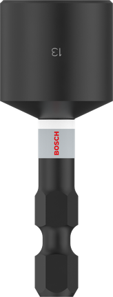 PRO 抗衝擊螺母套筒,13 x 50 mm Bosch PRO 衝擊螺母鉗 13 x 50 毫米六角柄。.