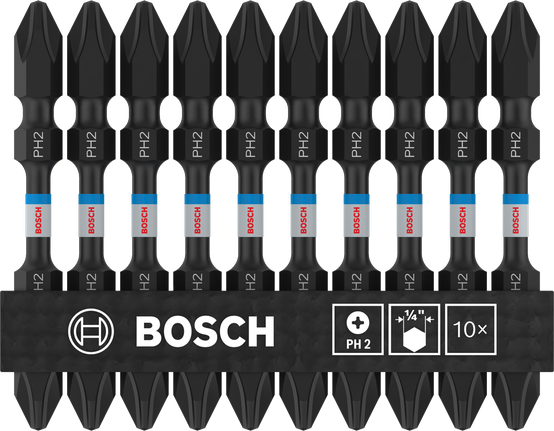 Bosch PRO 軟木和不銹鋼 PH2 雙頭鑽頭，10 個裝。.