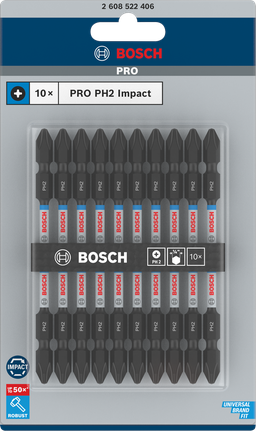Bosch PRO PH2 110 毫米雙頭衝擊鑽頭 10 個裝。.