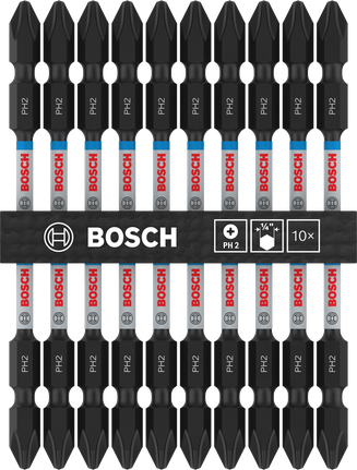Bosch PRO 軟木和不銹鋼衝擊鑽頭套裝 PH2 110mm。.